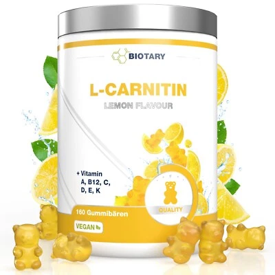 BIOTARY L-Carnitin 160 Gummibären | 3000mg pro Tagesportion | 3 Monate Vorrat
