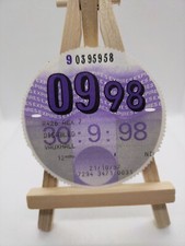 Disabled Vauxhall PLG LVLO 1998 Original Old Road Car Cars Tax Disc Discs Rare