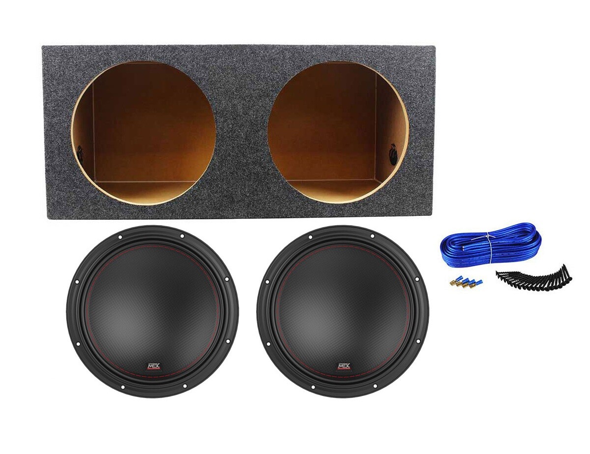 2 MTX 7512-44 12 4-омных аудиомагнитольных сабвуферов DVC мощностью 3000 Вт Герметичный корпус Sub Box 108890₽