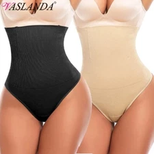 Women High Waist Body Shaper Belly Control Thong Pants Shapewear Slim Underwear 
