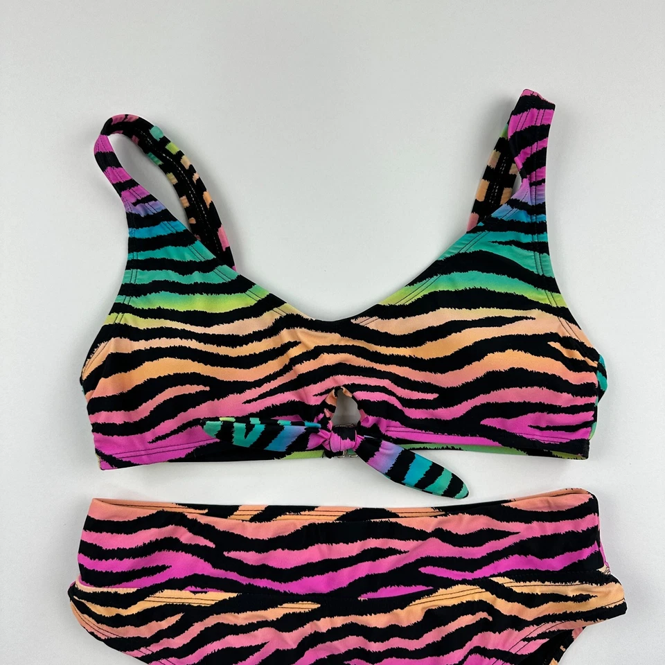 Cabana By Crown & Ivy Womans Bikini Top Multicolor Medium Geometric Sleeveless - Image 3 of 4