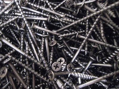 Screw Drywall Wood # 8 x 3''  #2 Phillips Hd. Black Phosphate  1000 ea (10.5 lbs)