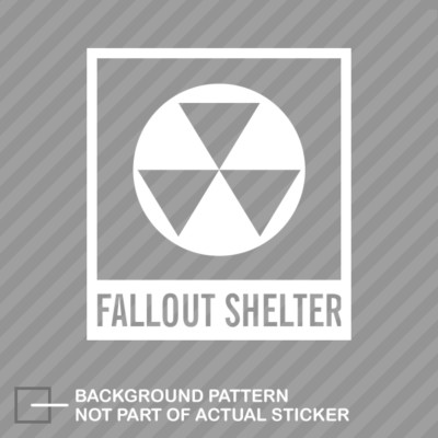 Fallout Shelter Symbol Sticker Die Cut Decal Nuclear Radiation