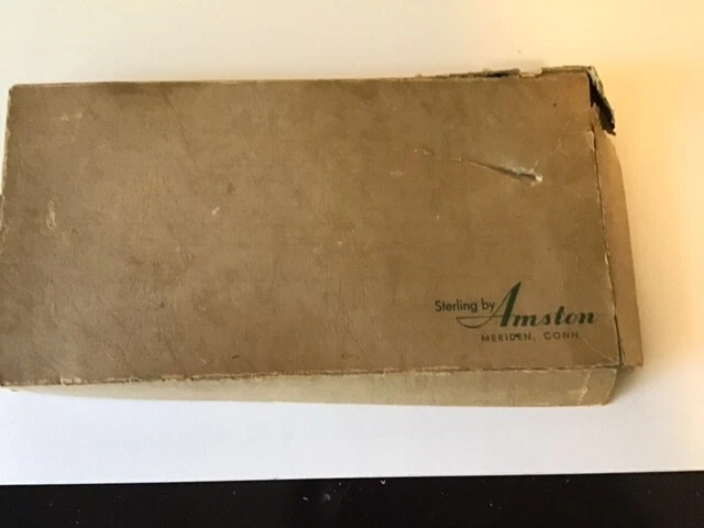 Tenedor de astilla Amston Sterling, cortador de queso y filete cuchillo de frutas principios del siglo XX Foto 2 de 2