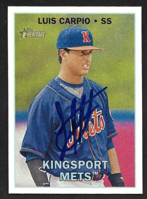 2016 HERITAGE #163  Luis Carpio  NEW YORK METS  SIGNED AUTOGRAPH AUTO COA