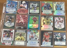 15 FOOTBALL Auto cards RC ROOKIE Chrome Draft Picks College Ticket NFL AUTOGRAPH