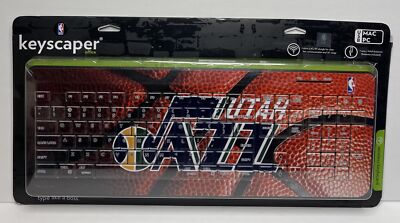 Keyscaper Office Utah Jazz Wireless Usb Keyboard Rare!