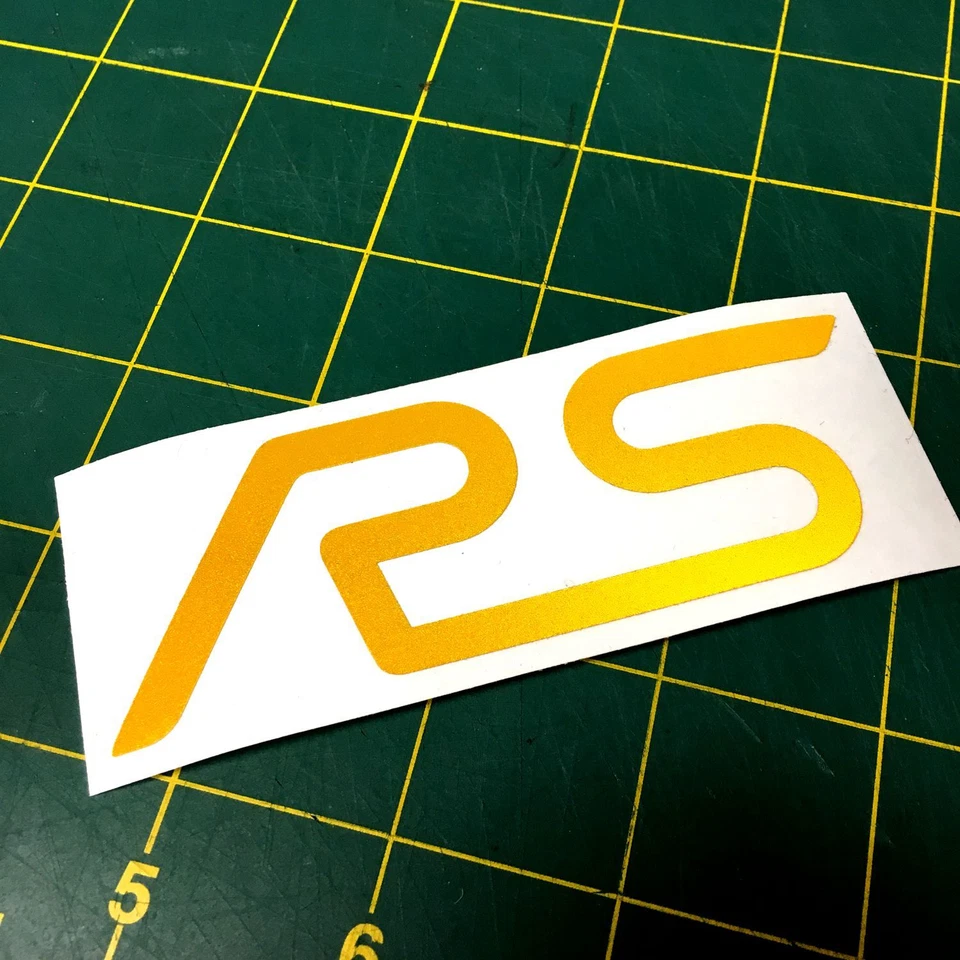 Светоотражающая золотая инкрустированная наклейка для крыла Ford Focus RS (2 на заказ) - Изображение 2 из 3