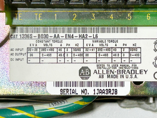 Allen Bradley 1336S-B030-AA-EN4-HA2-L6 AC Drive 480V 50/60Hz 36A 30HP - Picture 2 of 10