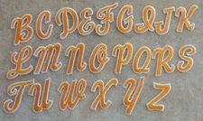 New Varsity Letters Iron-On Patches GOLDEN YELLOW Alphabet You Choose!