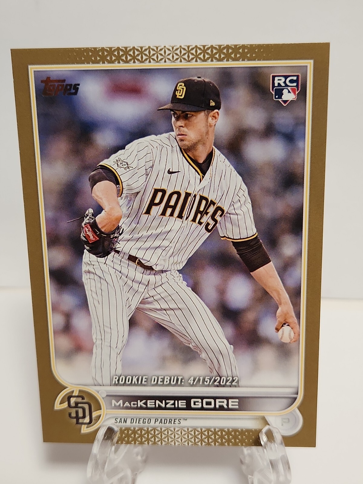 2022 Topps Update MacKenzie Gore GOLD Rookie Debut RC #'d /2022