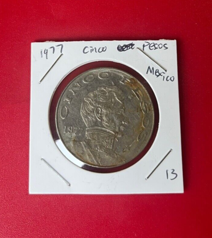 1977 CINCO PESOS MEXICO COIN - NICE WORLD COIN !!! | eBay