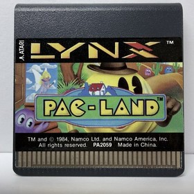 Pac-Land Atari Lynx 1991 Game + Manual Cleaned & Tested Working
