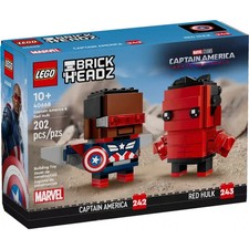 Lego BrickHeadz 40668 Captain America & Red Hulk 202 Pieces Marvel 2024 New