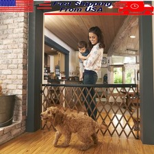 Extra Wide Walk-Thru Room Divider Baby Gate Fits 41-60in Openings One Hand Latch