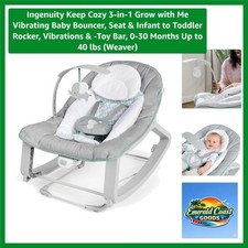 Neutral Design Baby Bouncer, Rocker Toddler Seat with Plush Toy - 0-30