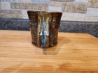 handmade, ceramic coffee mug "Woo Blue Brown" glaze w/ blue drip accents. 14 Oz — photo 9