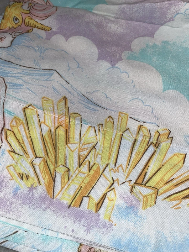 Sábana bajera plana completa She-Ra Princess of Power 1985 vintage dos fundas de almohada Mattel Foto 4 de 4