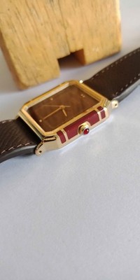 Tank ORIENT GP Quartz-Red Original Dial For Unisex/ Men's Vintage