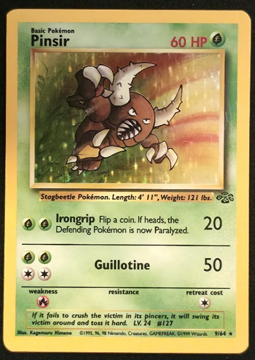 Pinsir 9/64 Pokemon Jungle Unlimited Holo HP