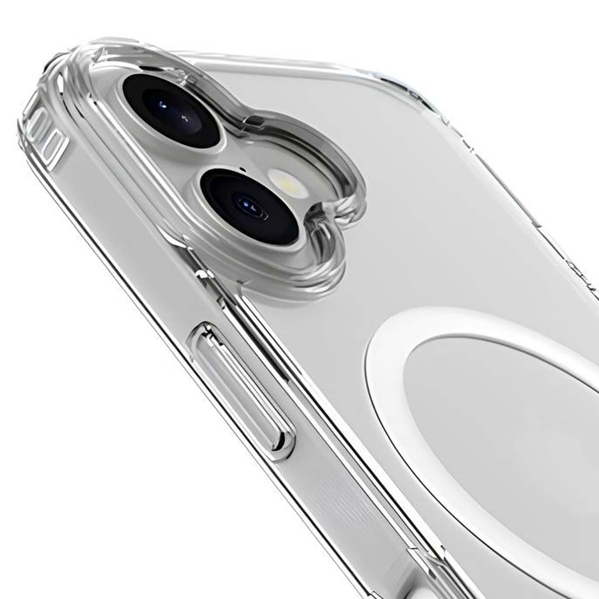 Coque iPhone 17 TPU antichoc KickImpact rigide transparente avec support arrière
