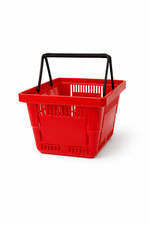 28 Litre Heavy Duty Retail Shopping Basket with Foldable Handles