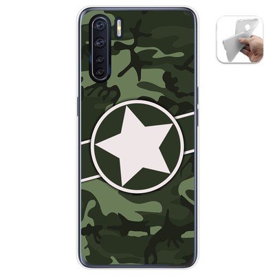 EASSGU [Telaio Elettrolitico Custodia per OPPO A91 (6.4 Inches) Cover Protettiva in Morbido Silicone TPU - Rosa