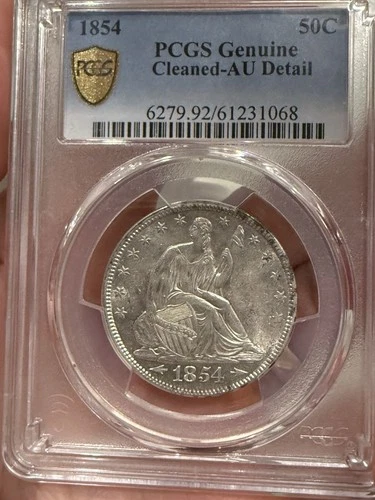1854 Seated Liberty Half Dollar PCGS AU Details