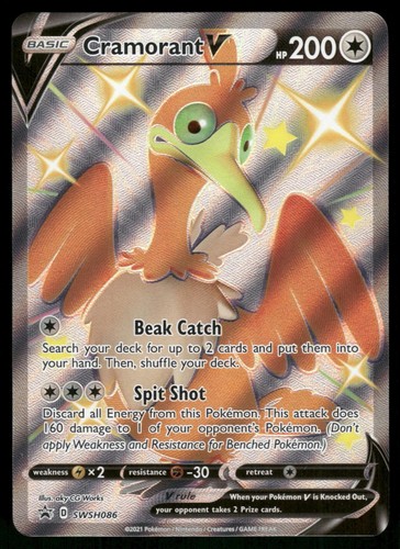 Cramorant V SWSH086 Holo Promo Sword & Shield Promo Pokemon Near Mint