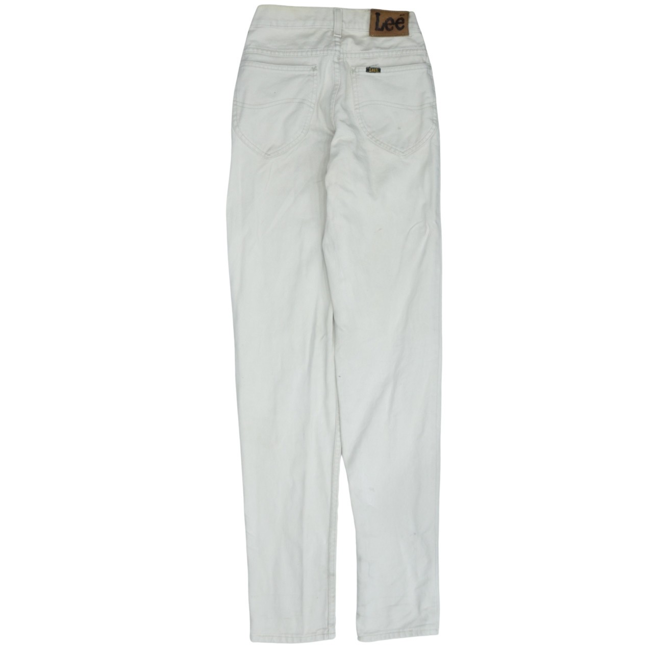 Lee Mens denim jeans off white straight leg 5 pocket high rise vintage fit XS