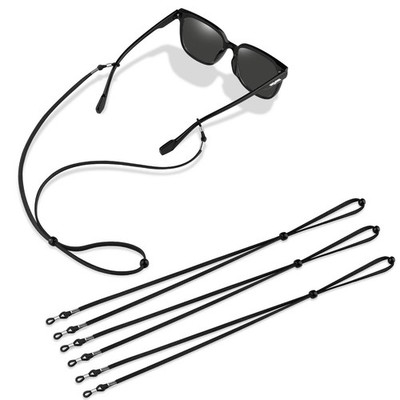 4-Pack Neck Strap Sport Sunglass Eyeglass Read Glasses Cord Lanyard Holder Black