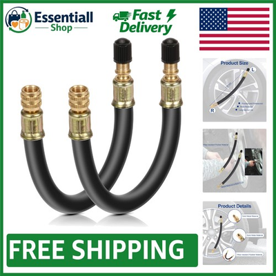 #ad 2pcs Flexible Tire Valve Extenders for Effortless Inflation amp; Pressure Checking $8.09