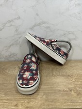 Vans Classic Slip On Crew Floral Red Canvas Women s Sneakers 721356 Sz 6.5 New