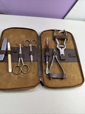 Vintage Griffon Germany, 7 Piece Manicure Set With Case,