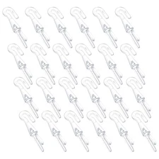 24Pcs 2" x 0.5" - Plastic Vertical Blinds Replacement Parts (Transparent)