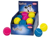 Nobby Latex Tennisball 6,5Cm Ball Hundespielzeug Quietschend Wurfspiel Gummiball