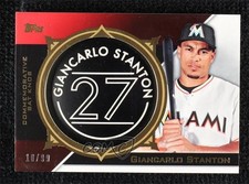 2015 Topps Commemorative Bat Knobs Black 10/99 Giancarlo Stanton #CBK-13 t1s