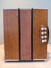 Hohner Diatonic Button Accordion 2 Row Button Antique Vintage Made In Germany