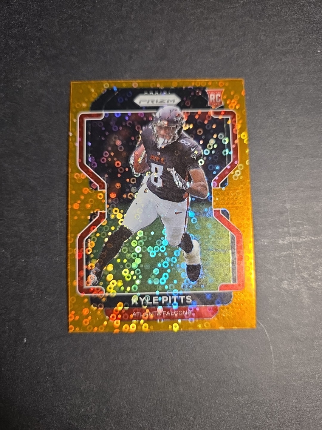 2021 Panini Prizm Rookie Kyle Pitts #341 Orange Disco Prizm (RC)
