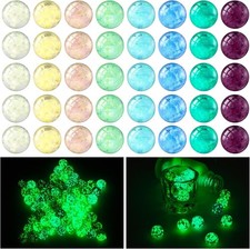 48 Pieces Marbles Glow in The Dark for Kids Mixed Colors Luminous Glass