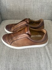 Magnanni Fiore Leather Slip On Sneakers Brown Size 13