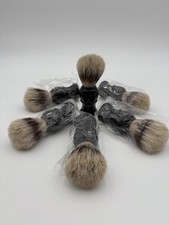 Shaving Brush, Synthetic Brush Hair Knot with Black Handle Set Of 6