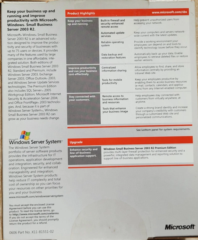 Microsoft Windows Small Business Server 2003 R2, Standard Edition 5-User - Image 2 of 4