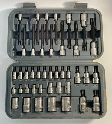 Blue-point Tools 43pc Combo Drive Torx Sockets & Bit Sockets Set  (MISSING 2 PC)