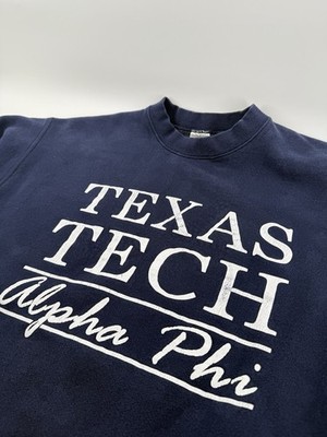 Vintage 90 s Blue Texas Tech Alpha Phi Sweatshirt XL Fruit of the Loom Crewneck