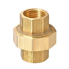 Brass Pipe Union Connector, Coupling 1/2 PT Fitting with Female Threaded