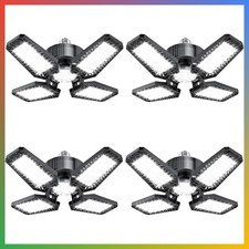 LED Garage Lights 4 1 Panels 120W 12000LM 6500K Daylight Screw In Shop Lighting
