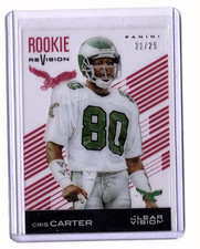 Cris Carter 2015 Panini Clear Vision #86 Rookie Revision Red SP 21/25