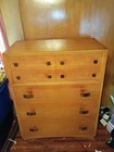Vintage 1950s Thomasville Blonde Bedroom Set - Highboy & Vanity MCM — photo 1