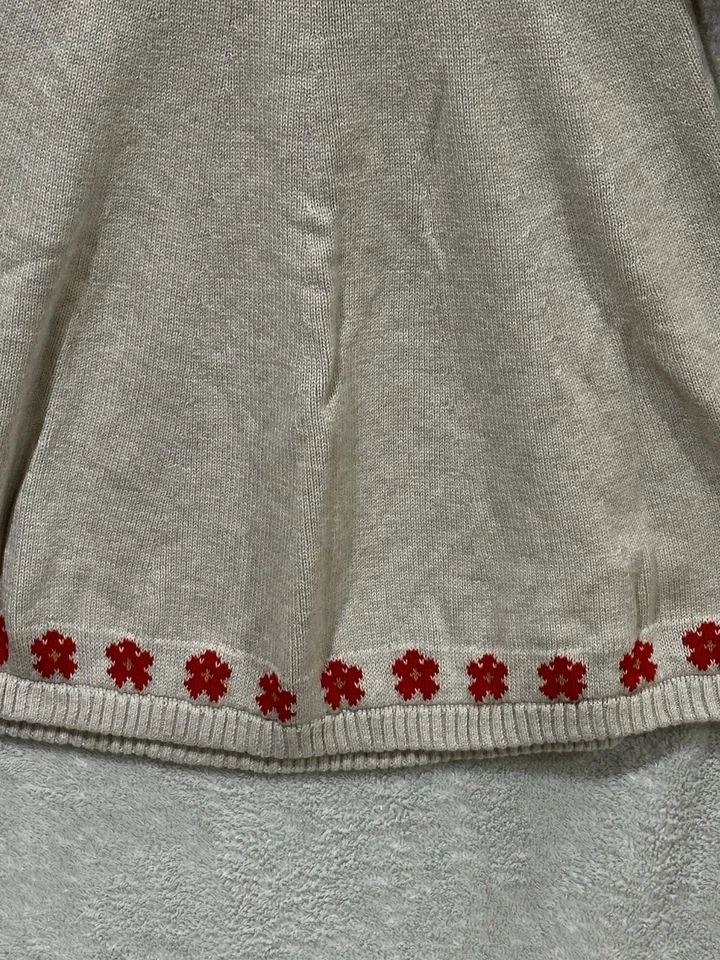 Hanna Andersson Talla 120 6-7 Niñas Navidad Gnomo Suéter Vestido Arco Iris Árbol Foto 3 de 4